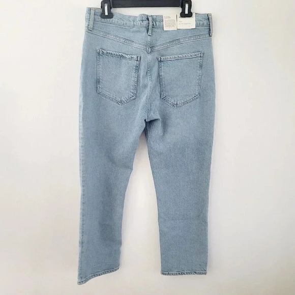 Agolde NWT Riley High Rise Straight Crop Button Fly Shiver Wash Denim Jeans 31 - Picture 13 of 13